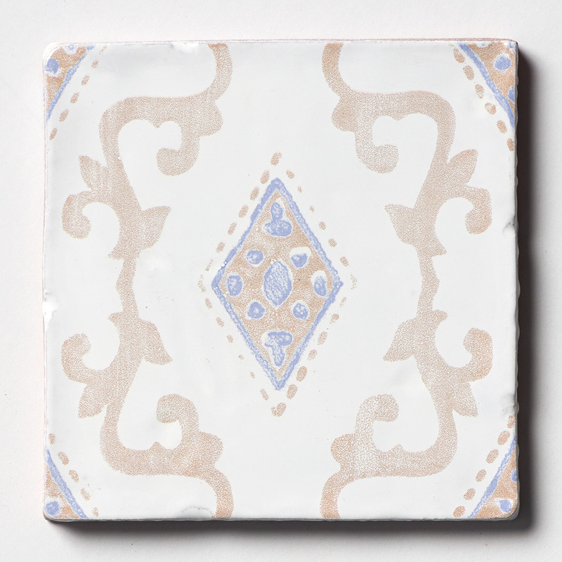 Vintage Linen India Glossy Ceramic Tile 6x6