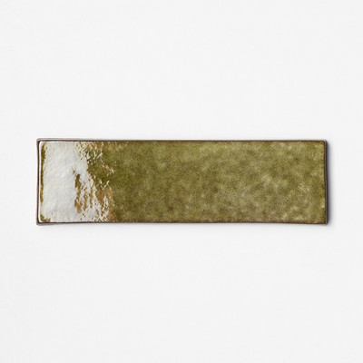 Seaweed Glossy Terracotta Tile 2 1/4×7 7/8 Image