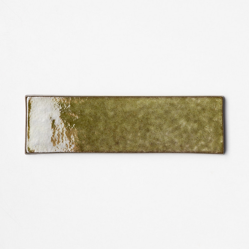 Seaweed Glossy Thin Brick Tile 2 1/4x7 7/8