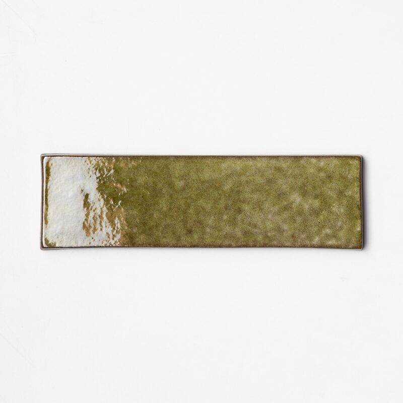 Seaweed Glossy Terracotta Tile 2 1/4×7 7/8 Image