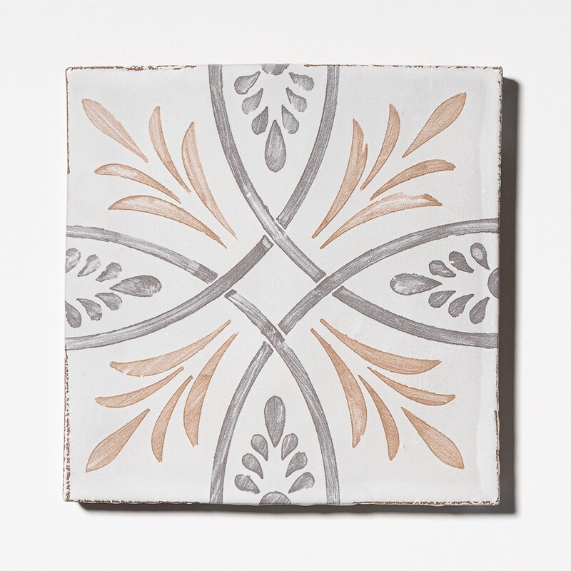 Willow Whirl Matte Glazed Terracotta Tiles 6×6