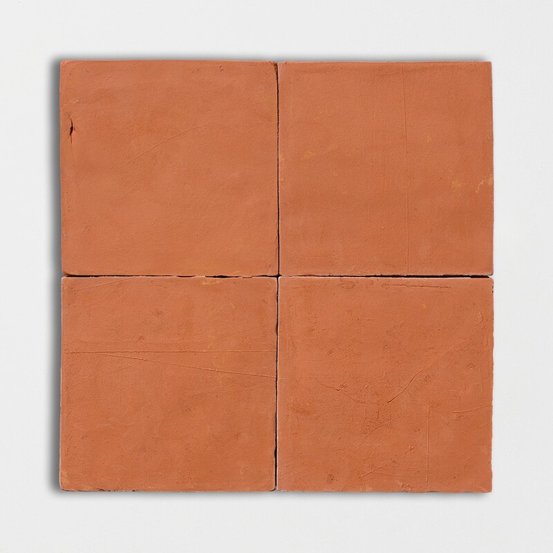 Handmade Cotto Light Natural Terracotta Tile 6x6x3/8 Terracotta