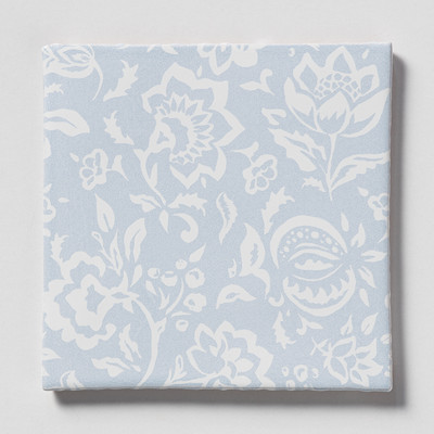 Hampton Court Sky, Royal White Glossy Rokeby Road Glazed Terracotta Tiles 6×6