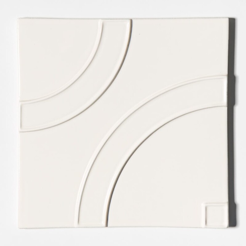 Autumn White Glossy Manukie Ceramic Accent Tiles 8×8