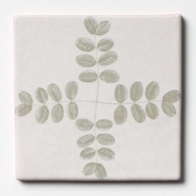Biscuit Matte Garden Topiary Glazed Terracotta Tiles 6×6