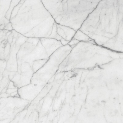 Beyaz Carrara C Cilalı Mermer Karo 18x18