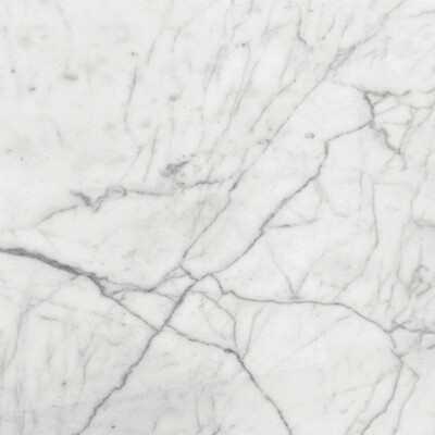 Beyaz Carrara Honlanmış Mermer Karo 18x18