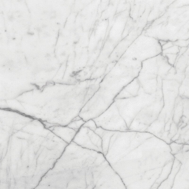 White Carrara C Honed Marble Tile 18x18