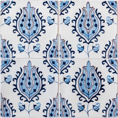 Tulips Crackled Ceramic Tile 8×8 Image