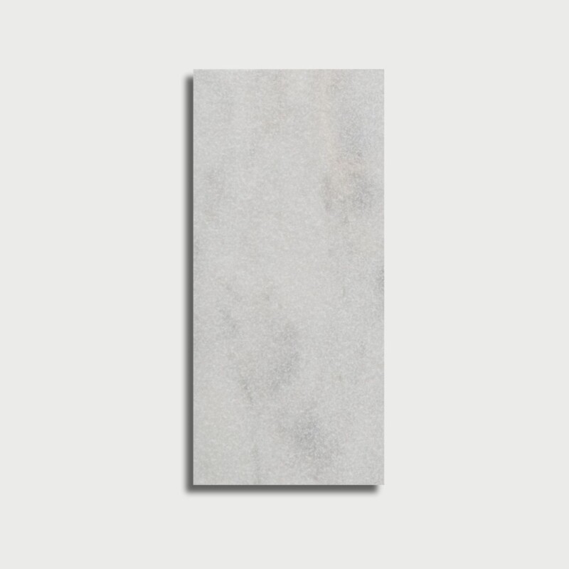 Ice White Leather Marble Pavers 6×12