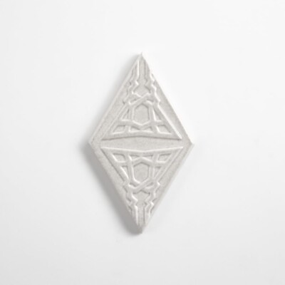 Cloud White Glossy Morotris Ceramic Accent Tiles 3 5/8×6 1/8