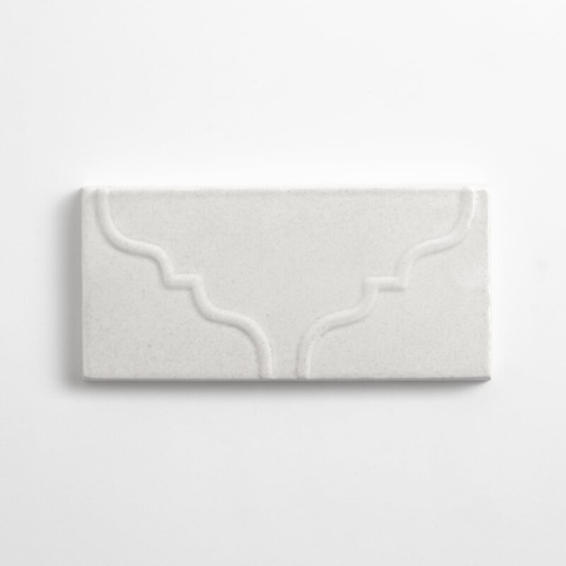 Cloud White Glossy Fina Ceramic Accent Tiles 3×6