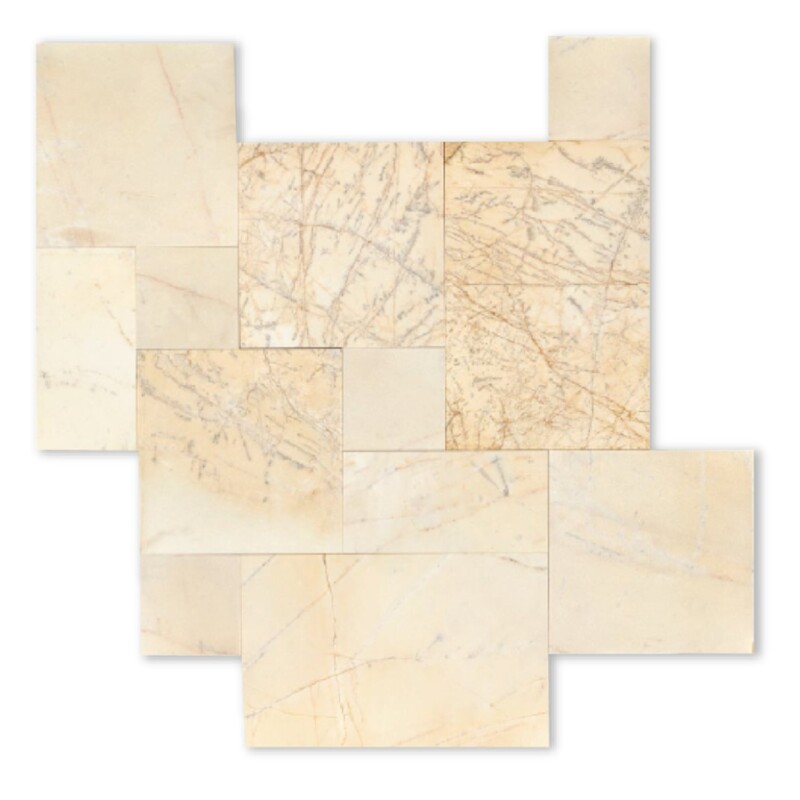 Moroccan Dolamite Sandblasted French Pattern Marble Pavers French Pattern