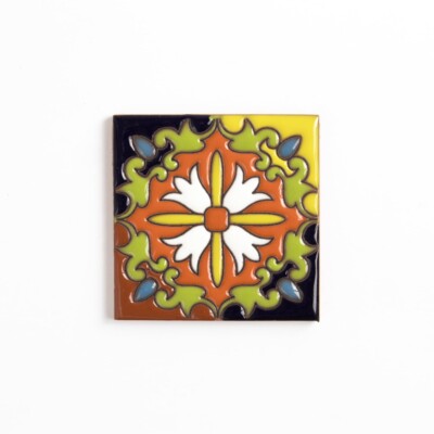 Talavera Glossy Cayena Glazed Terracotta Tiles 4×4