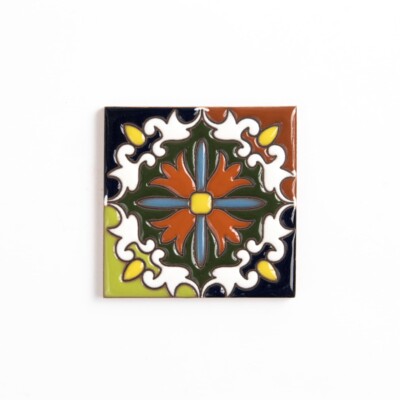 Talavera Glossy Lima Glazed Terracotta Tiles 4×4
