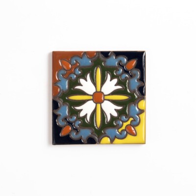 Talavera Glossy Agave Glazed Terracotta Tiles 4×4