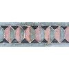 Carreaux de bordure en pierre calcaire plissée adoucie Visconte 3×8