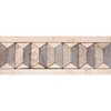 Foussana Honed Pleat Limestone Border Tiles 3×8
