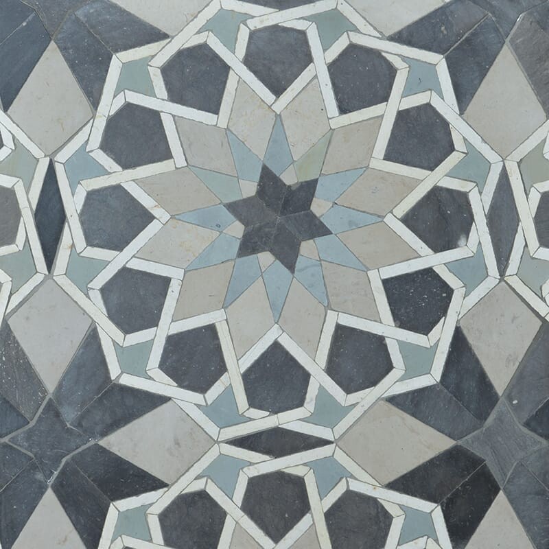 Laila Mosaico de caliza pulida 10x10