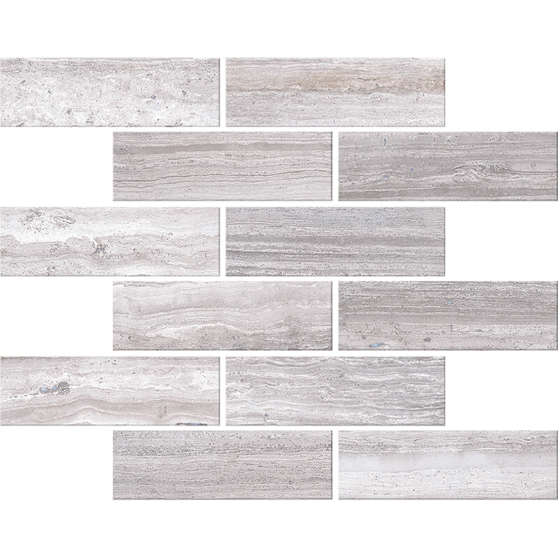 Zenit Grey Honed 2×6 Porcelain Mosaics 12×12