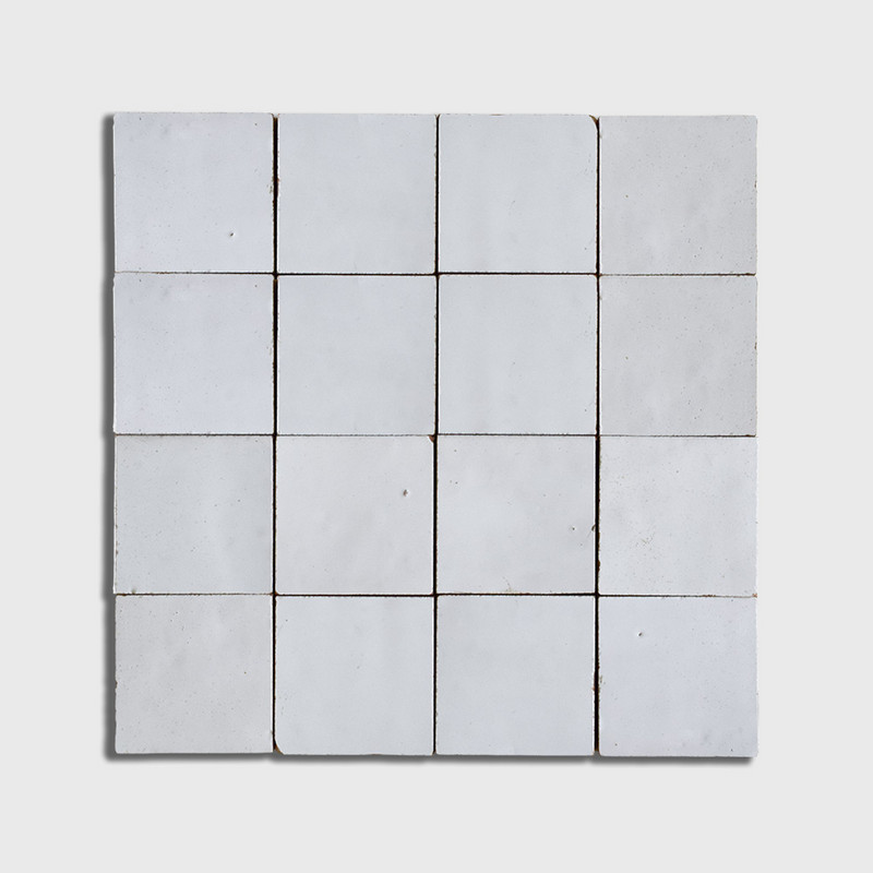 Blanc Niege Glossy Zellige Mosaics 12×12