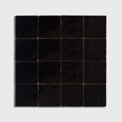 Noir Mosaico Zellige Brillante 11 1/4x11 1/4