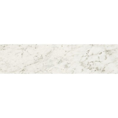 Bianco Carrara Polished Marble Look Porcelain Tiles 3×12