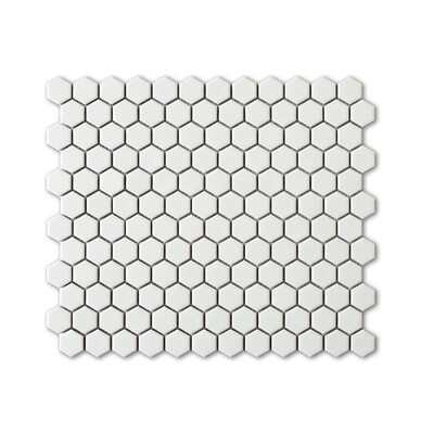 Mosaico de porcelana Alpine Glossy Penny Hexagon 10 1/8x11 5/8