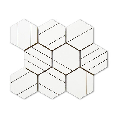 Mosaico de porcelana pulida Alpine Craft Hexagon 11 1/5x13 5/8