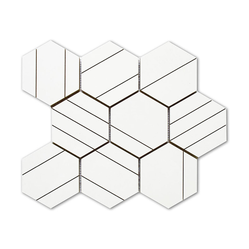Alpine Polished Craft Hexagon Porcelain Mosaics 11 1/5×13 5/8