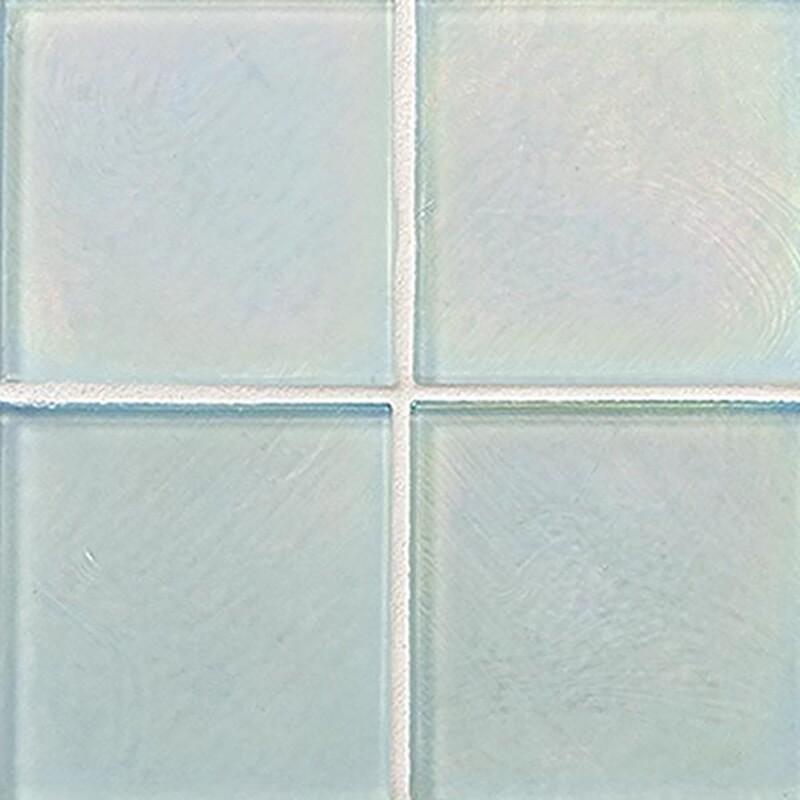 Clear Iridescent Glass Tile 10x10