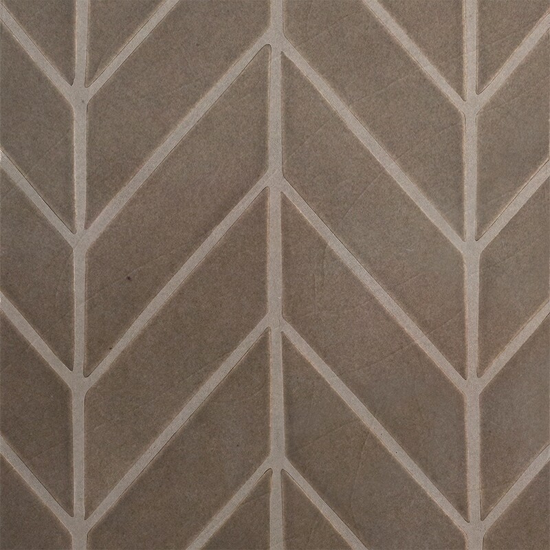 Copeland Glossy Chevron Ceramic Accent Tiles 2×6
