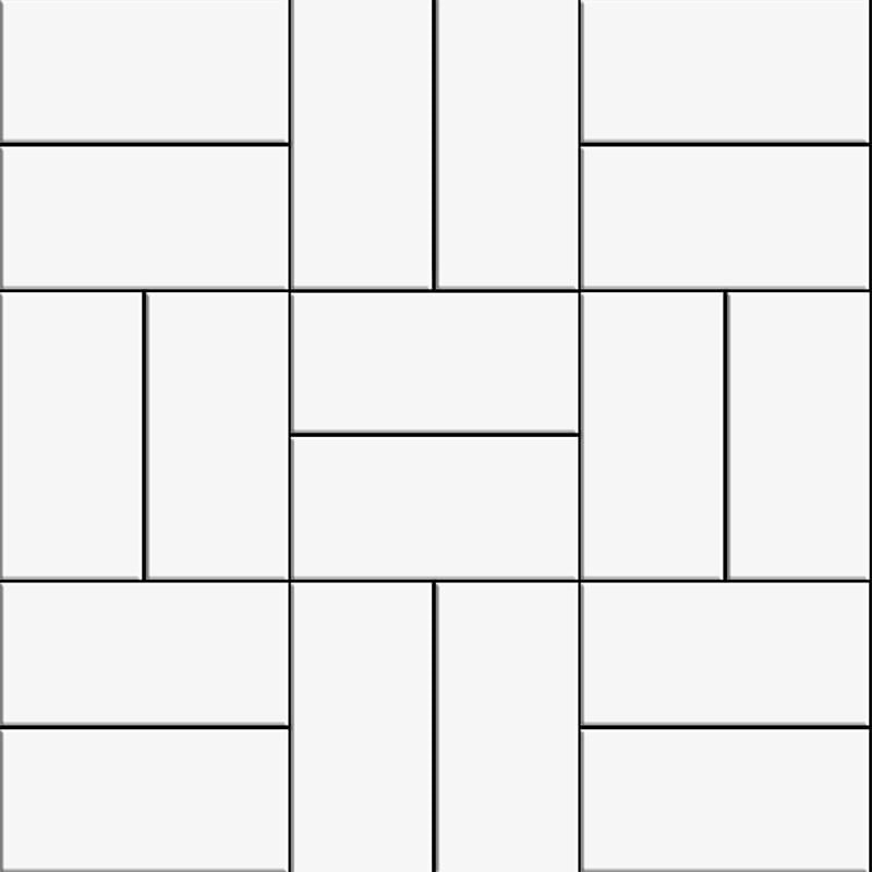 White Matte Crosshatch Ceramic Mosaics 12×12