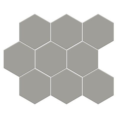 Dark Gray Matte Midi Hexagon Ceramic Mosaics 8×10