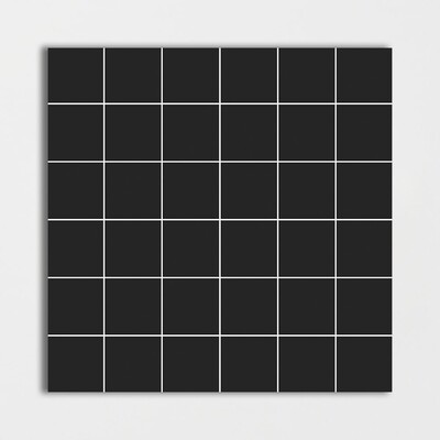 Mosaico Cerámico Negro Mate 2x2 12x12