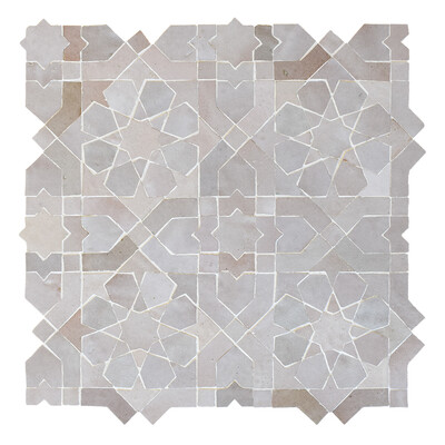 Mosaico Multi Jasmin Brillante Zellige 11 3/4x11 3/4