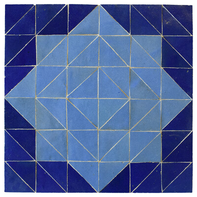 Azul Lavanda, Azul Oscuro Brillante Fassi Zellige Mosaico 11 13/16x11 13/16