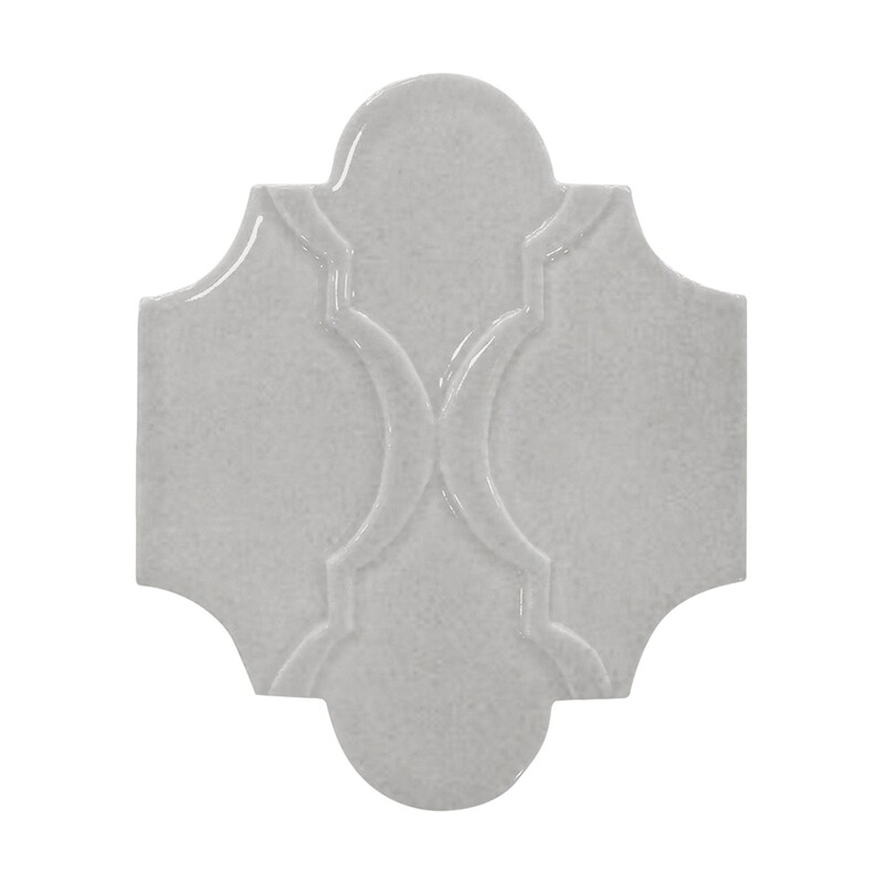 Breathe Glossy Arabesquette Ceramic Accent Tiles 6 1/8×7 3/8