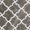 Gaia Arctic Gray, Snow White Honed Marble Waterjet Decos 11 3/8×11 3/8 Image