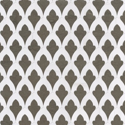 Gray Foussana, Aspen White Honed Sophia Marble Mosaics 8 3/4×13 1/2