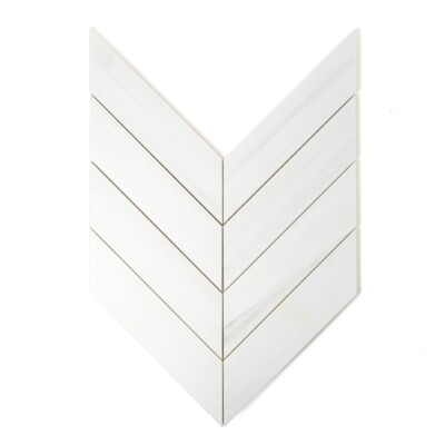Snow White Honed Bosphorus Marble Mosaics 13 7/16×13 7/16
