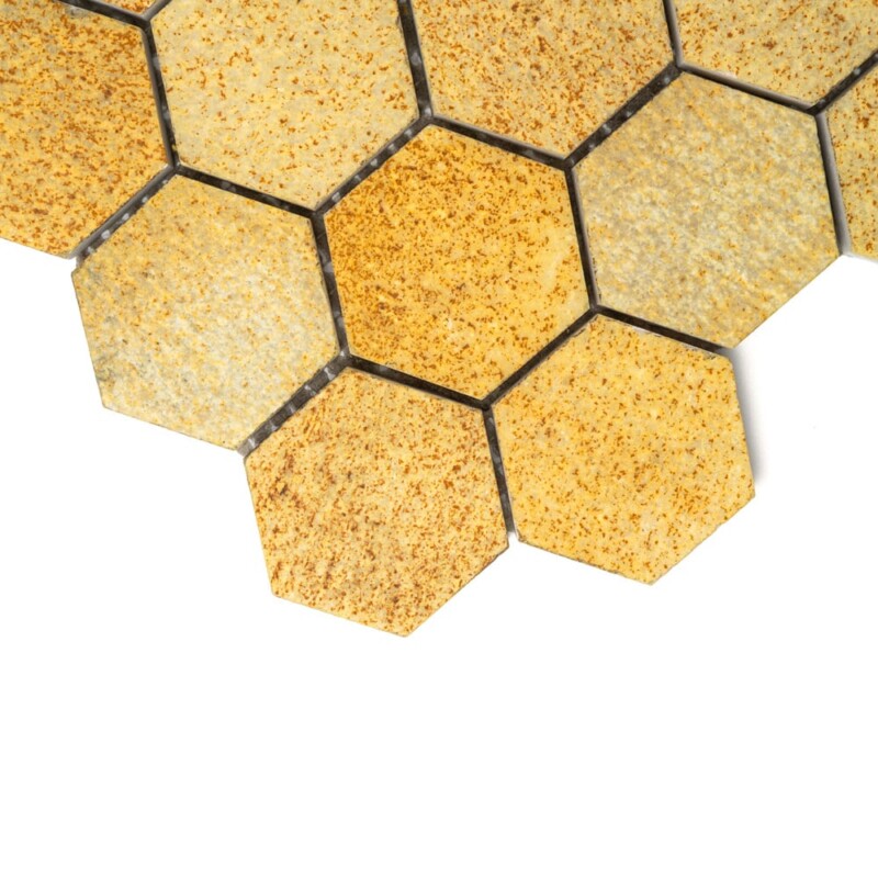 Ocra Hexagon Marble Tiles 10 3/8×12