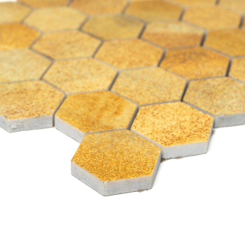 Ocra Hexagon Marble Tiles 10 3/8×12