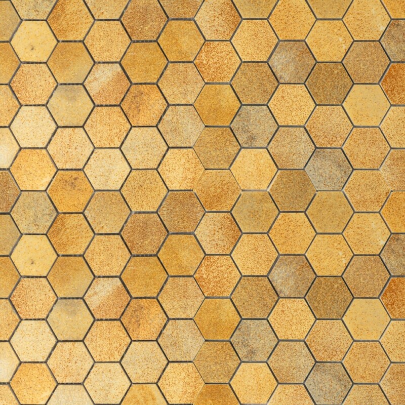 Ocra Hexagon Marble Tiles 10 3/8×12