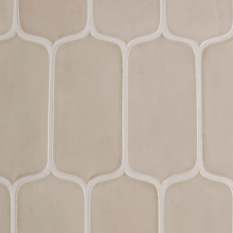 Latte Glossy Tear Field Ceramic Tiles 3 5/8×8