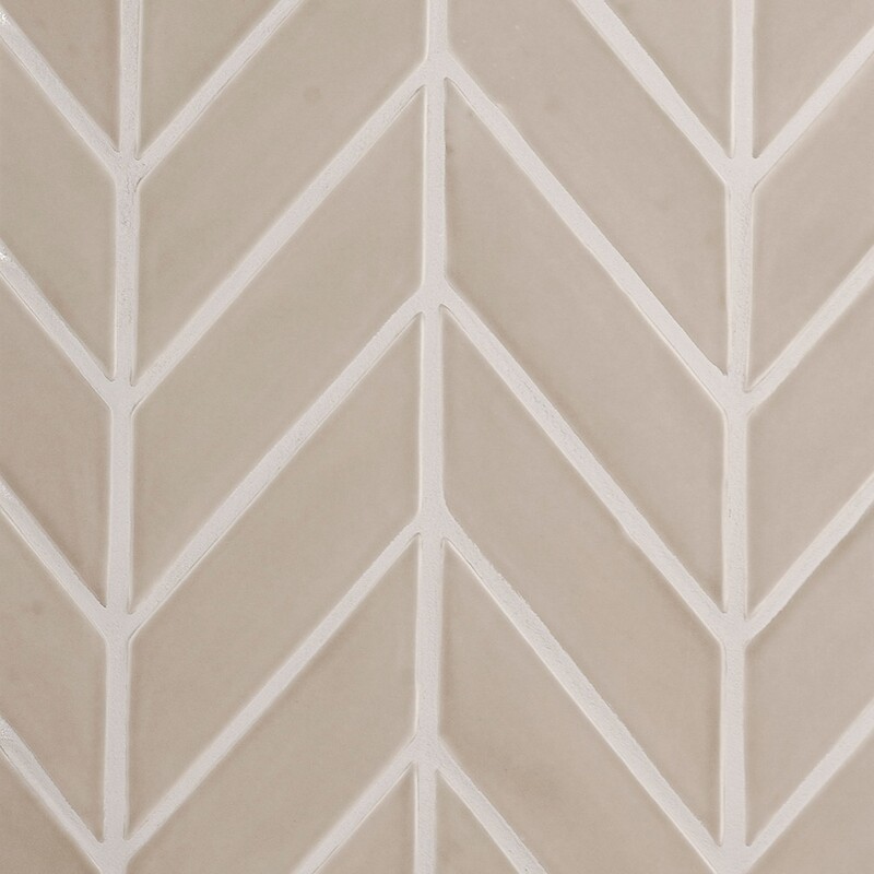 Керамическая плитка Latte Glossy Chevron 2×6