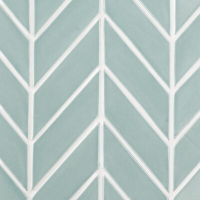 Azulejos cerâmicos com estampa chevron verde brilhante e divertida, 2x6