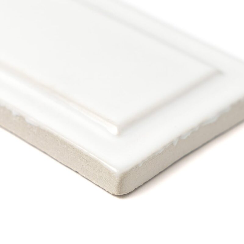 Royal White Glossy Ennis Ceramic Accent Tiles 3×6 (DC00233)