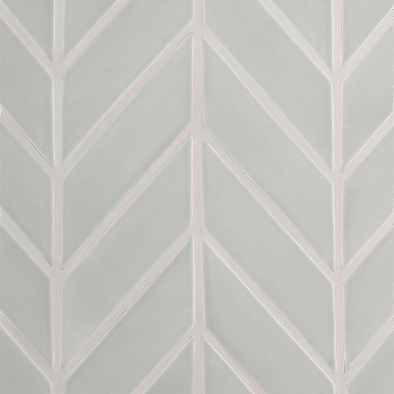 Cold Glossy Chevron Ceramic Tiles 2×6