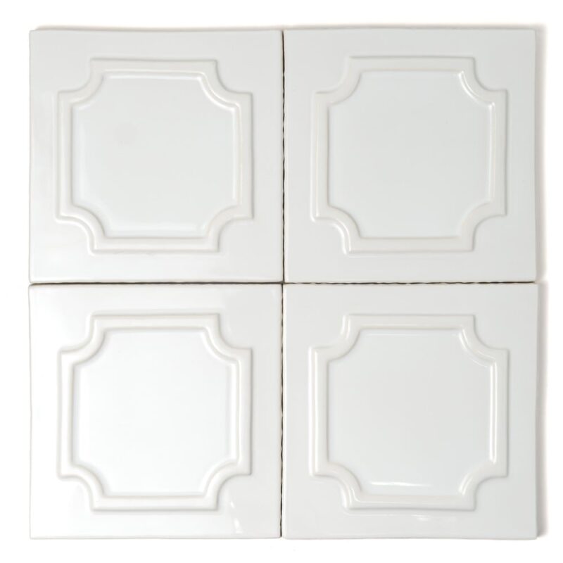 Royal White Glossy Era Ombre Ceramic Accent Tiles 6×6 (DC00334)